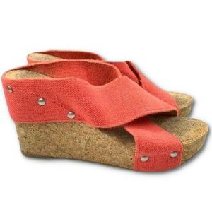 Lucky brand wedge platforms 6 36 LK-Miller2 coral